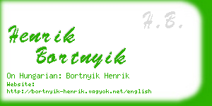 henrik bortnyik business card